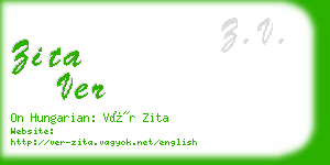 zita ver business card